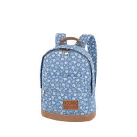 Детский рюкзак для девочки Asgard Р-5424 Джинс Цветочки голубой