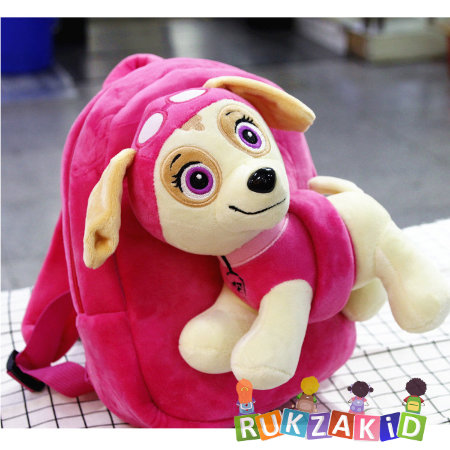 Детский рюкзак с собачкой Летчица Розовый