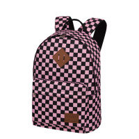 Рюкзак для девочки Asgard Р-7146П Клетка2 черно - розовая