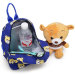 Детский рюкзачок с игрушкой Мишка синий