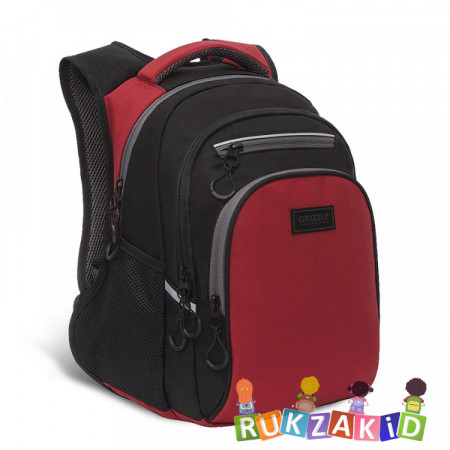 Рюкзак школьный Grizzly RB-150-4 Черный - красный
