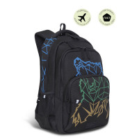 Рюкзак школьный Grizzly RU-230-2 Черный - цветной