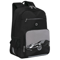 Рюкзак школьный Grizzly RB-355-1 Черный - серый