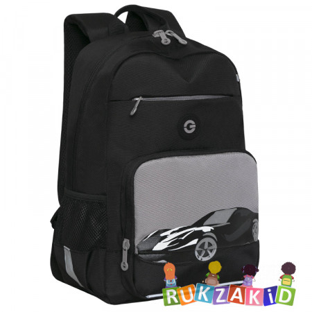 Рюкзак школьный Grizzly RB-355-1 Черный - серый