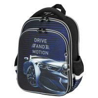 Ранец рюкзак школьный BRAUBERG QUADRO Sport car