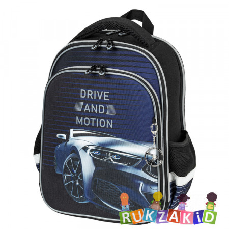 Ранец рюкзак школьный BRAUBERG QUADRO Sport car