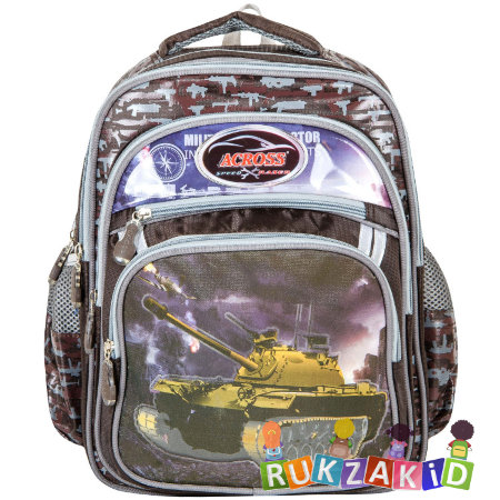 Детский рюкзак для первоклассника Across 311477 Танк