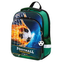 Ранец рюкзак школьный BRAUBERG QUADRO Fire football