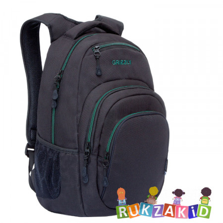 Рюкзак мужской Grizzly RQ-003-31 Черный - бирюзовый