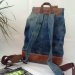 Джинсовый рюкзак Asgard Цветочки голубой P-5490