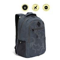 Рюкзак школьный Grizzly RU-232-1 Серый - черный