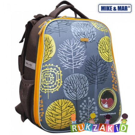Рюкзак школьный Mike Mar 1008-90 Лисичка Темно-серый/ оранжевый