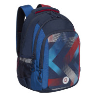 Рюкзак школьный для мальчика Grizzly RB-352-2 Синий - красный