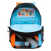 Рюкзак школьный для мальчика Grizzly RB-352-2 Оранжевый - голубой