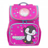 Ранец рюкзак школьный Grizzly RAl-194-3 Пингвиненок Малиновый - фуксия