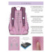 Рюкзак школьный Grizzly RG-163-1 Темно - розовый