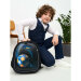 Ранец школьный Grizzly RAz-387-3 Черный - синий