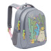 Рюкзак школьный с ежиком Grizzly RG-762-1 Светло - серый