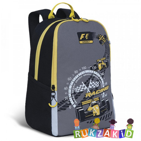 Рюкзак школьный Grizzly RB-151-4 Racing Желтый