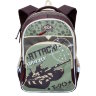 Рюкзак школьный Grizzly RB-632-1 коричневый - бежевый