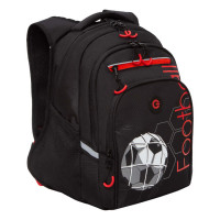 Рюкзак школьный Grizzly RB-350-1 Football Черный - красный