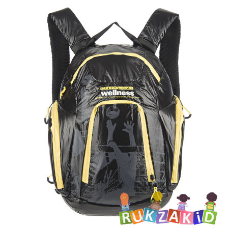 Рюкзак Grizzly RU-417-1 Wellness черный - желтый