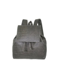 Женский мини рюкзак Asgard Р-5280 Крокодил Серый