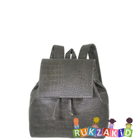 Женский мини рюкзак Asgard Р-5280 Крокодил Серый
