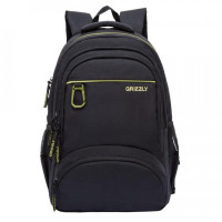 Рюкзак молодежный Grizzly RU-806-1 Черный - салатовый