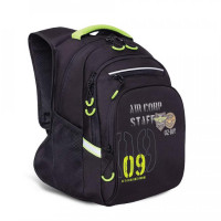 Рюкзак для мальчика Grizzly RB-050-21 Черный - салатовый