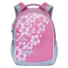 Школьный рюкзак для девочки Grizzly RG-661-1 кораллово-серый