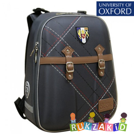 Школьный портфель Оксфорд для мальчика 1008-OX-77 Ремни Темно-серый