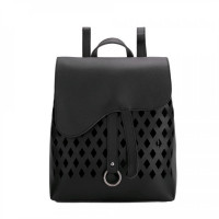 Рюкзак женский с сумочкой из экокожи Ors Oro DS-0079 Черный