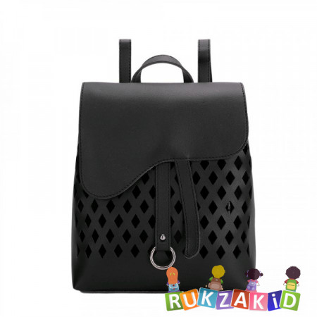 Рюкзак женский с сумочкой из экокожи Ors Oro DS-0079 Черный