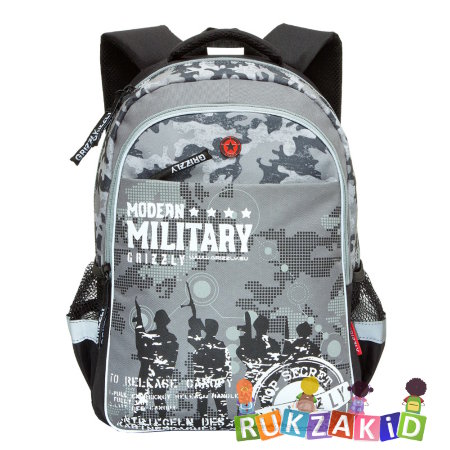 Рюкзак школьный Military RB-632-2 черный - серый