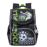 Ранец школьный Grizzly RA-772-2 Футбольная лига 2018 Зеленый - белый