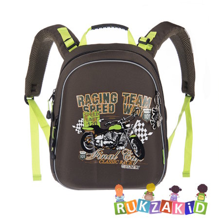 Школьный рюкзак Grizzly RA-542-5 Racing Хаки