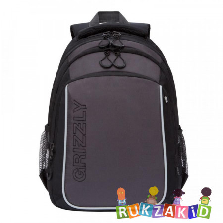 Рюкзак школьный Grizzly RB-152-1 Черный - серый