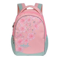 Школьный рюкзак для девочки Grizzly RG-661-1 бирюзово-розовый