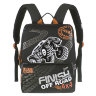 Рюкзак школьный Grizzly RA-544-3 Внедорожник Черный - оранжевый