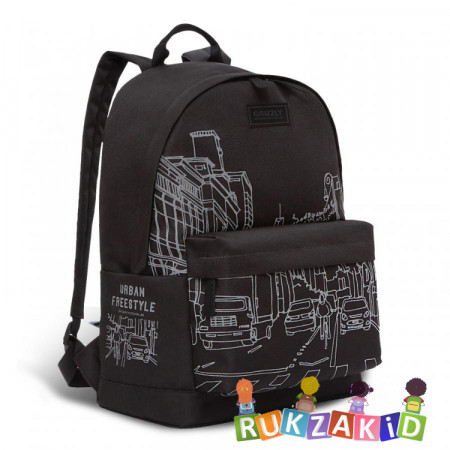 Рюкзак молодежный Grizzly RQL-117-7 Черный