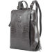 Рюкзак сумка кожаный Silvia Темно-серый