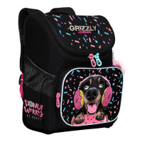 Ранец рюкзак школьный Grizzly RAl-294-6 Пес Черный