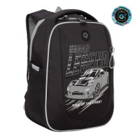 Ранец рюкзак школьный Grizzly RAf-393-3 Urban Legend Черный - серый