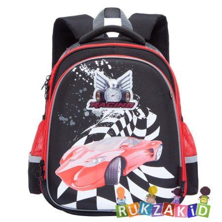 Ранец - рюкзак школьный Grizzly RA-778-8 Racing Черный