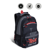Рюкзак школьный Grizzly RB-254-5 Черный - красный
