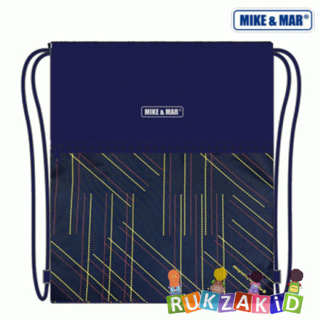 Мешок для обуви Mike Mar M104 Строчки Темно-синий