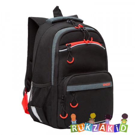 Рюкзак школьный Grizzly RB-254-4 Черный - красный