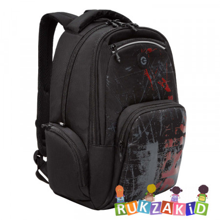 Рюкзак молодежный Grizzly RU-333-1 Темно - серый - красный