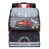 Рюкзак школьный Grizzly RA-777-1 Play Time Черный - серый